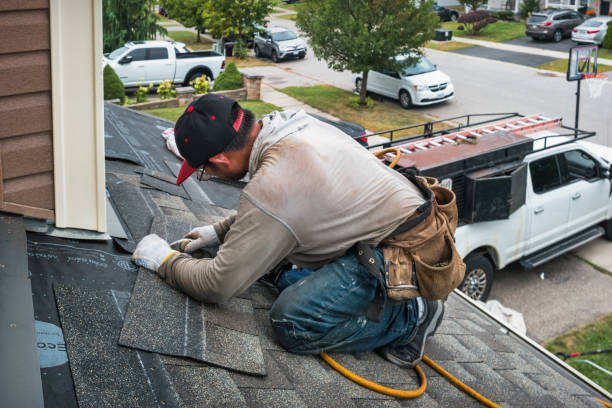 Professional Roofing technician working in Dry Run, PA